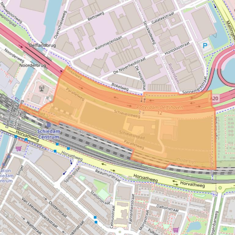 Kaart van postcodegebied 3112NA.