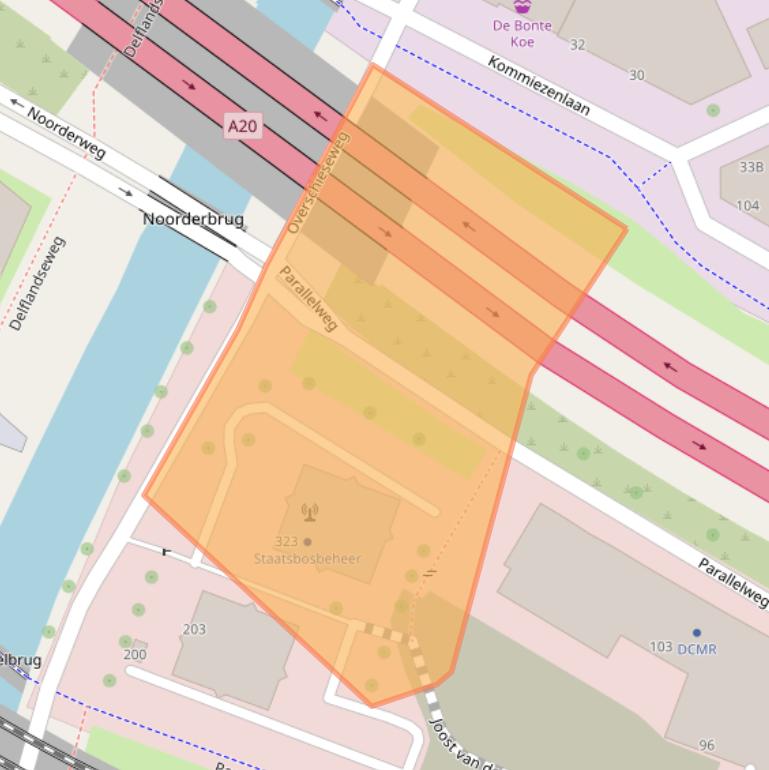 Kaart van postcodegebied 3112NC.