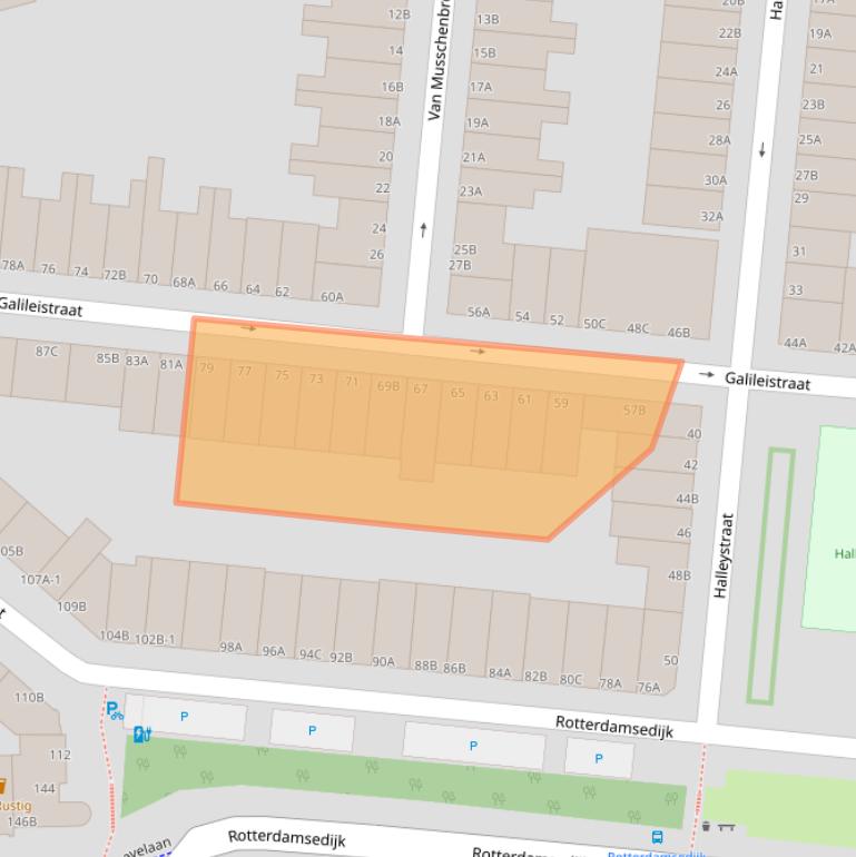 Kaart van postcodegebied 3112PC.