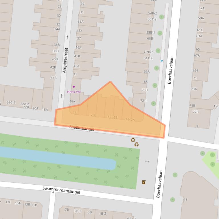 Kaart van postcodegebied 3112RA.