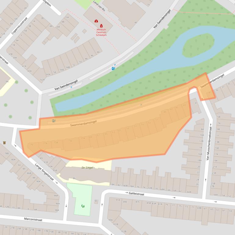 Kaart van postcodegebied 3112RH.