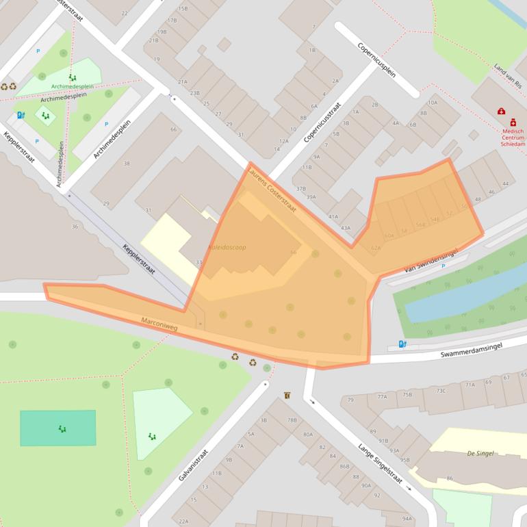 Kaart van postcodegebied 3112RK.
