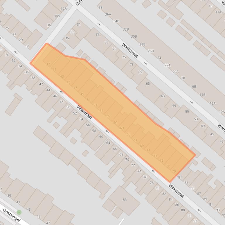 Kaart van postcodegebied 3112TB.