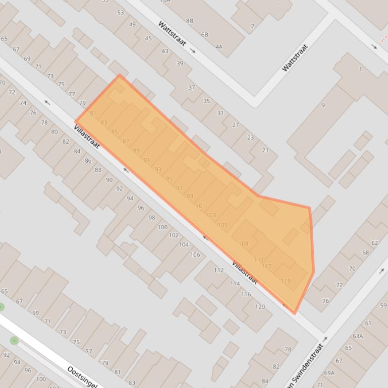 Kaart van postcodegebied 3112TC.