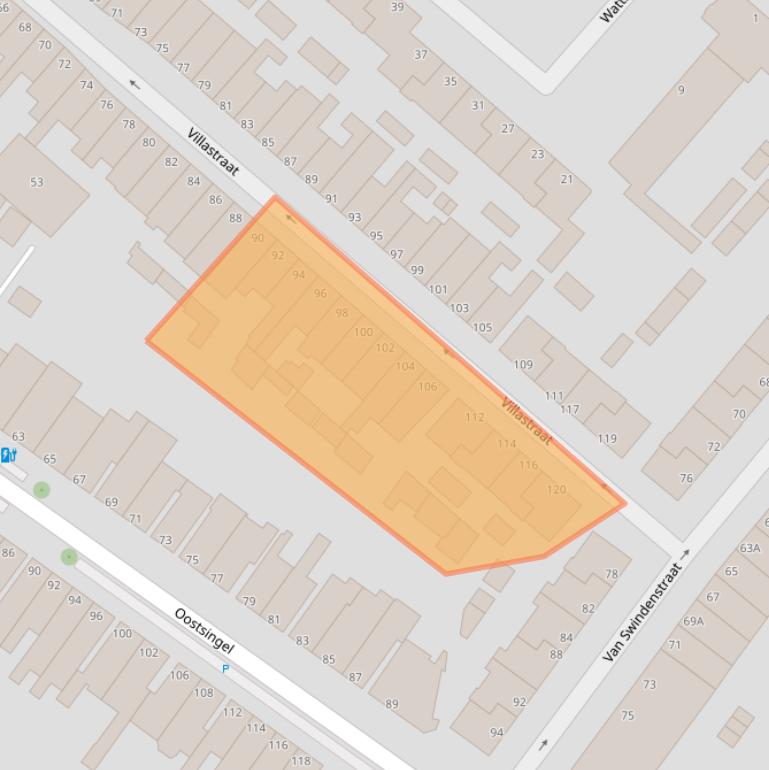 Kaart van postcodegebied 3112TG.