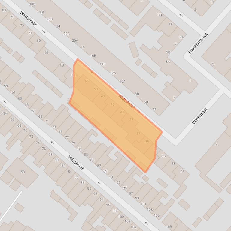 Kaart van postcodegebied 3112TJ.