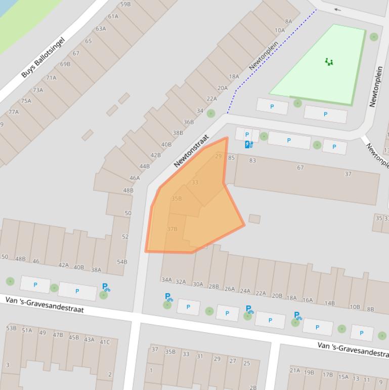 Kaart van postcodegebied 3112WG.