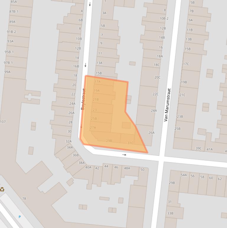 Kaart van postcodegebied 3112XB.