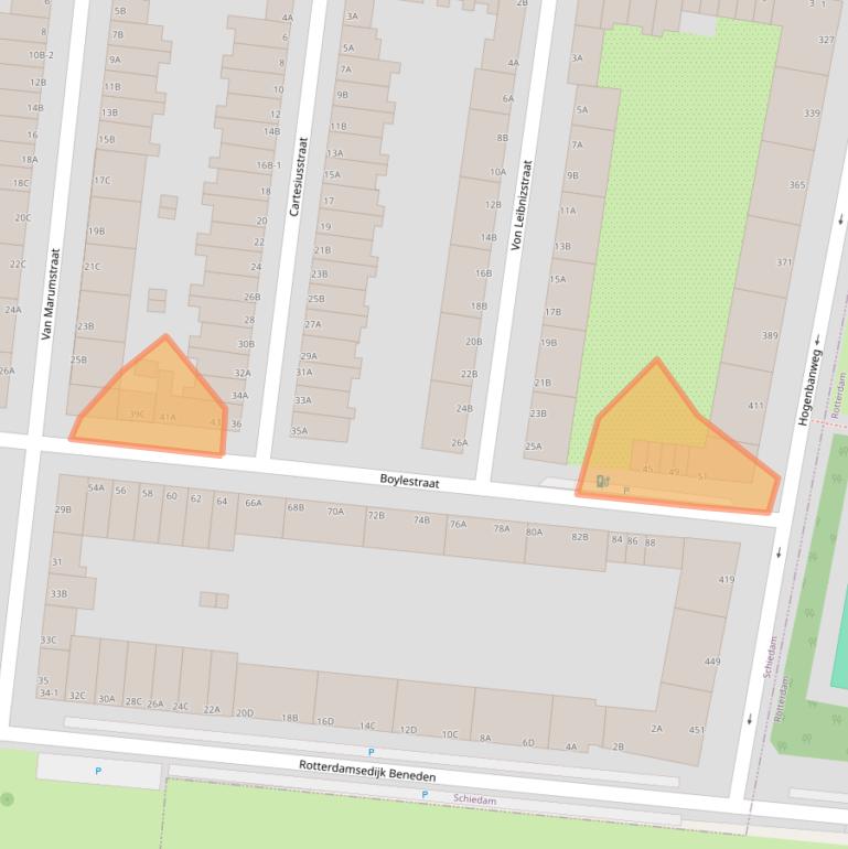 Kaart van postcodegebied 3112XC.