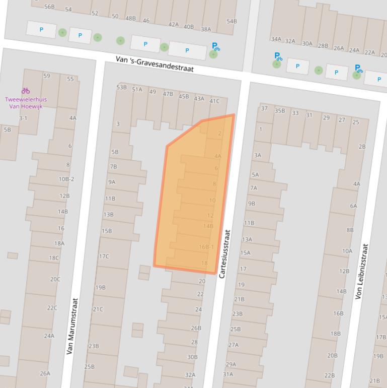 Kaart van postcodegebied 3112XL.