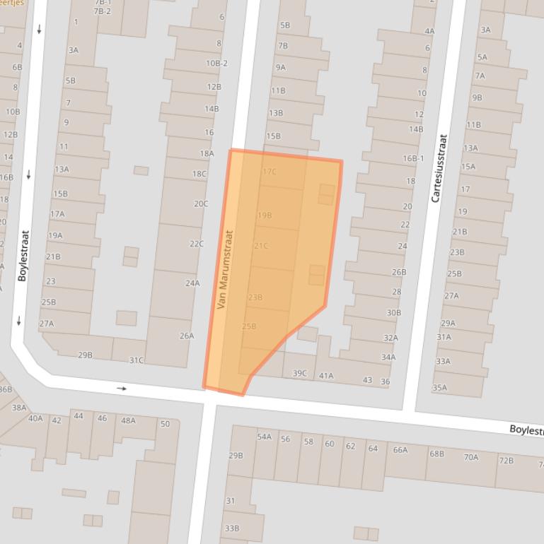 Kaart van postcodegebied 3112XS.