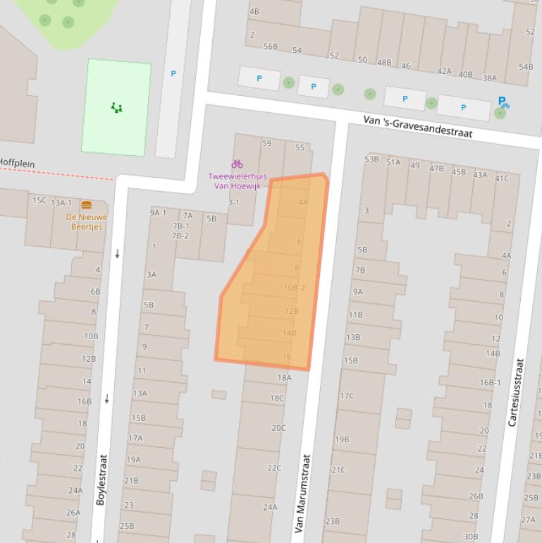 Kaart van postcodegebied 3112XV.