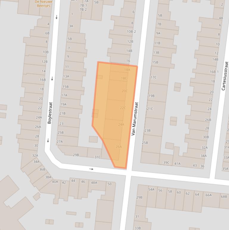Kaart van postcodegebied 3112XW.