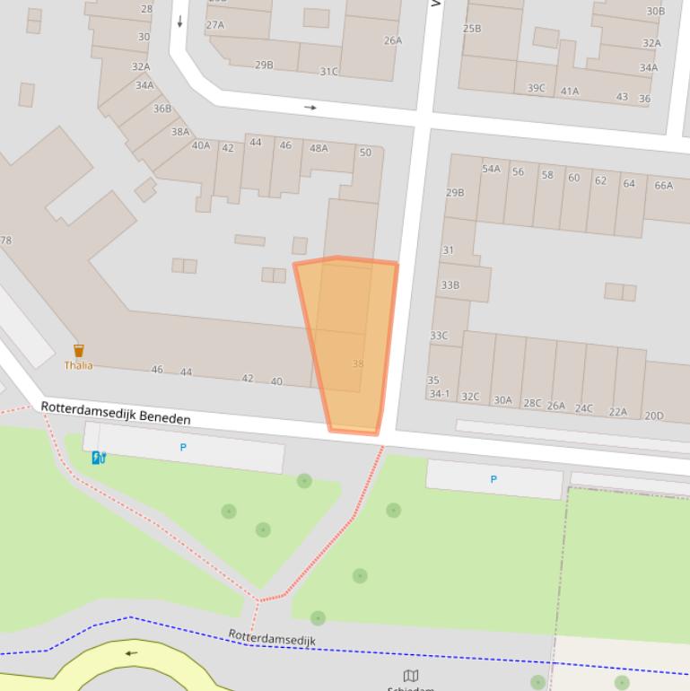 Kaart van postcodegebied 3112XX.