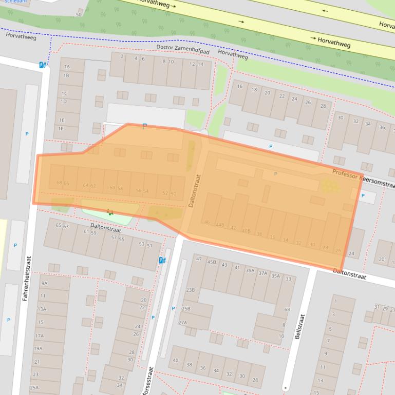 Kaart van postcodegebied 3112ZE.