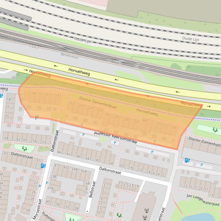 Kaart van postcodegebied 3112ZW.