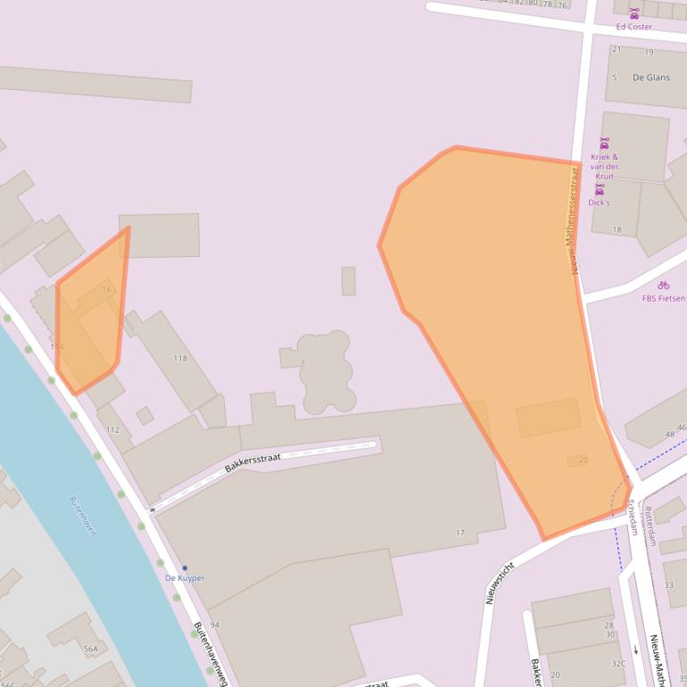 Kaart van postcodegebied 3113AG.