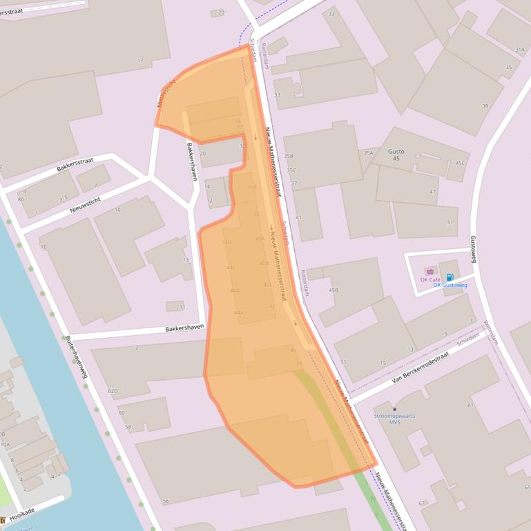 Kaart van postcodegebied 3113AH.