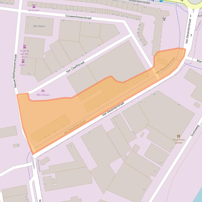 Kaart van postcodegebied 3113AL.