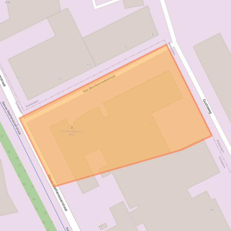 Kaart van postcodegebied 3113AM.