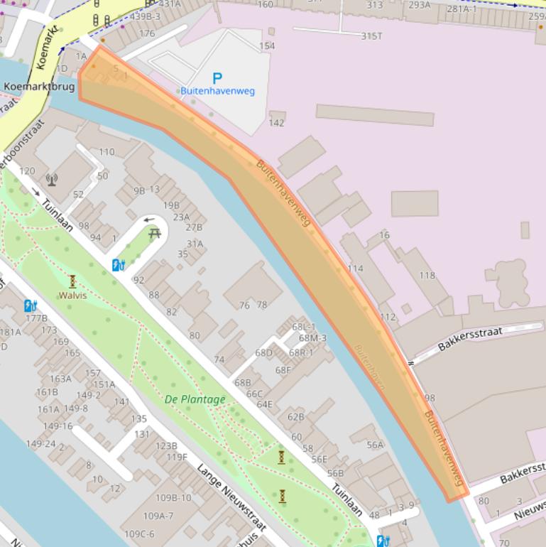 Kaart van postcodegebied 3113BC.