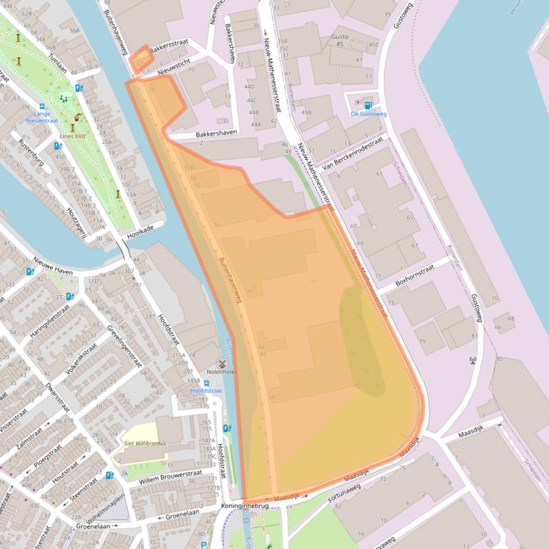 Kaart van postcodegebied 3113BD.