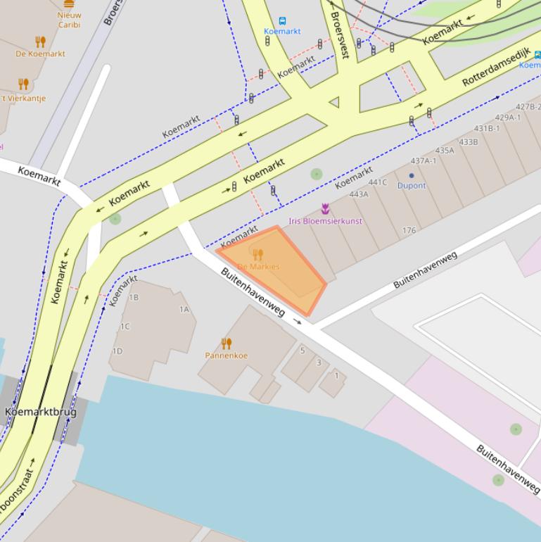 Kaart van postcodegebied 3113BG.