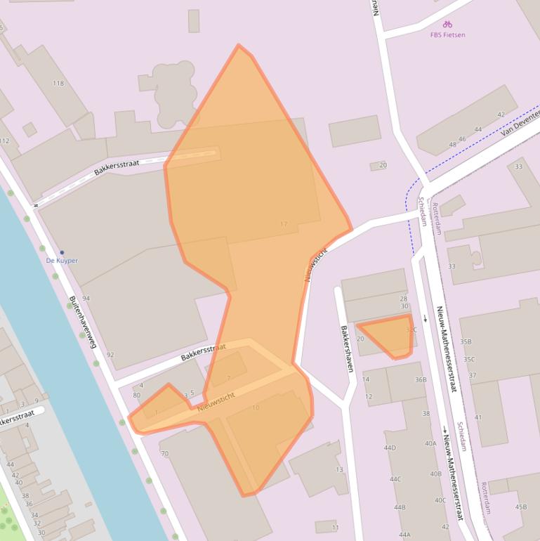 Kaart van postcodegebied 3113BH.