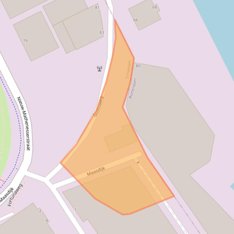 Kaart van postcodegebied 3113BN.