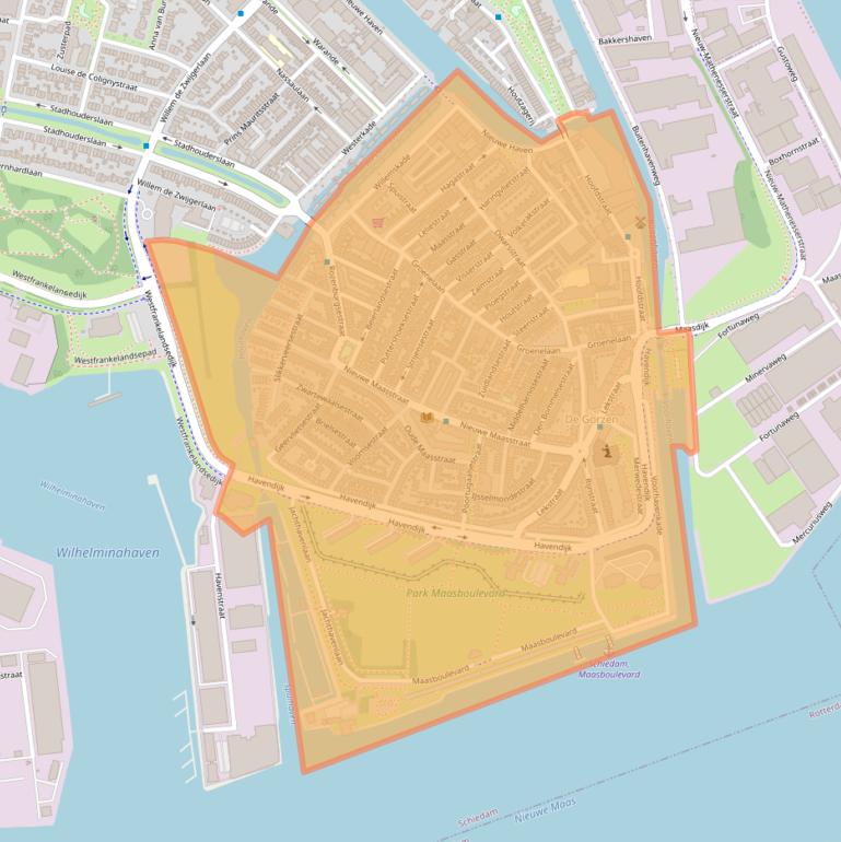 Kaart van postcodegebied 3114.