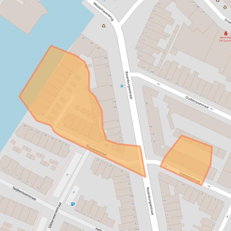 Kaart van postcodegebied 3114BG.