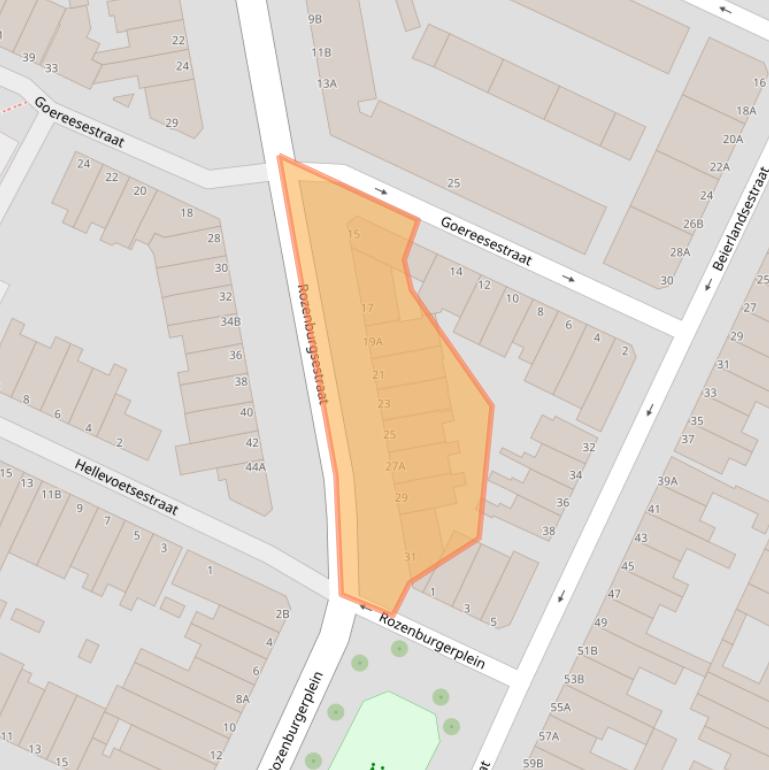 Kaart van postcodegebied 3114BR.