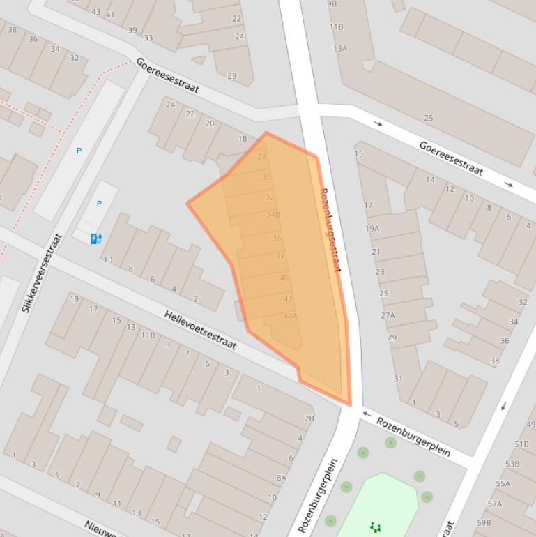 Kaart van postcodegebied 3114BV.