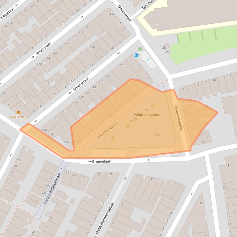 Kaart van postcodegebied 3114CK.