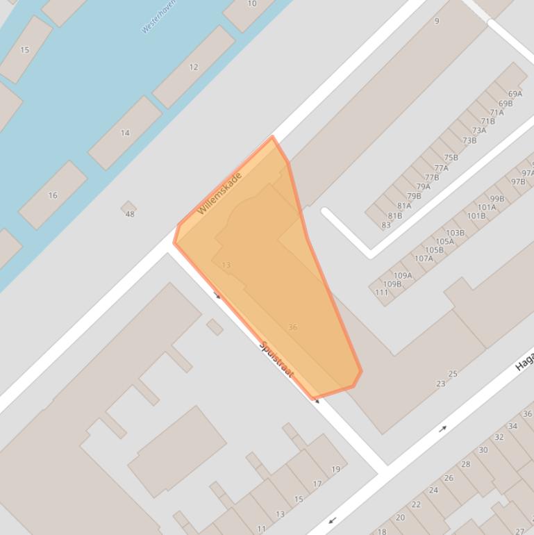 Kaart van postcodegebied 3114CR.