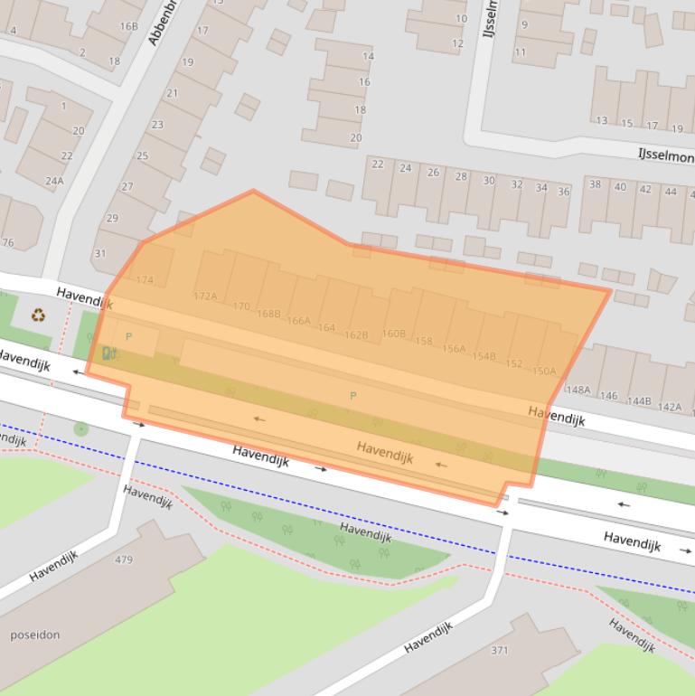 Kaart van postcodegebied 3114ES.