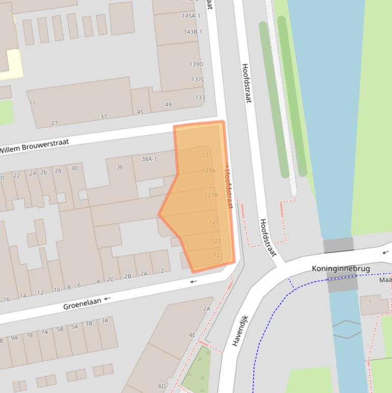 Kaart van postcodegebied 3114GC.