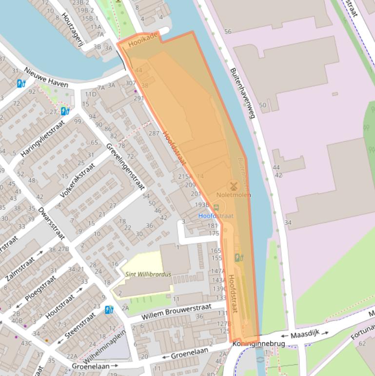 Kaart van postcodegebied 3114GG.