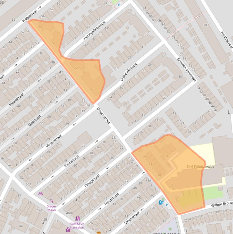 Kaart van postcodegebied 3114LC.