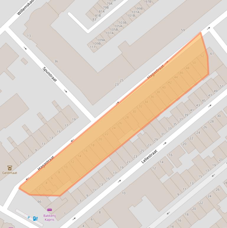 Kaart van postcodegebied 3114ND.