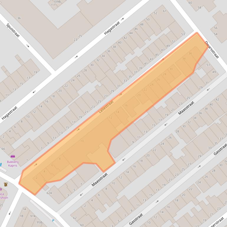 Kaart van postcodegebied 3114NK.