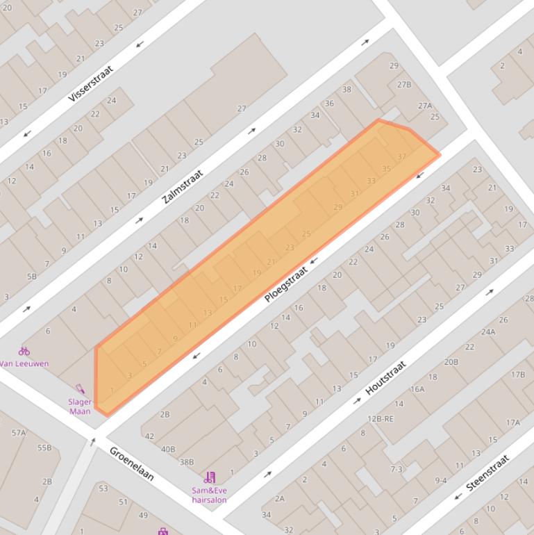 Kaart van postcodegebied 3114NN.