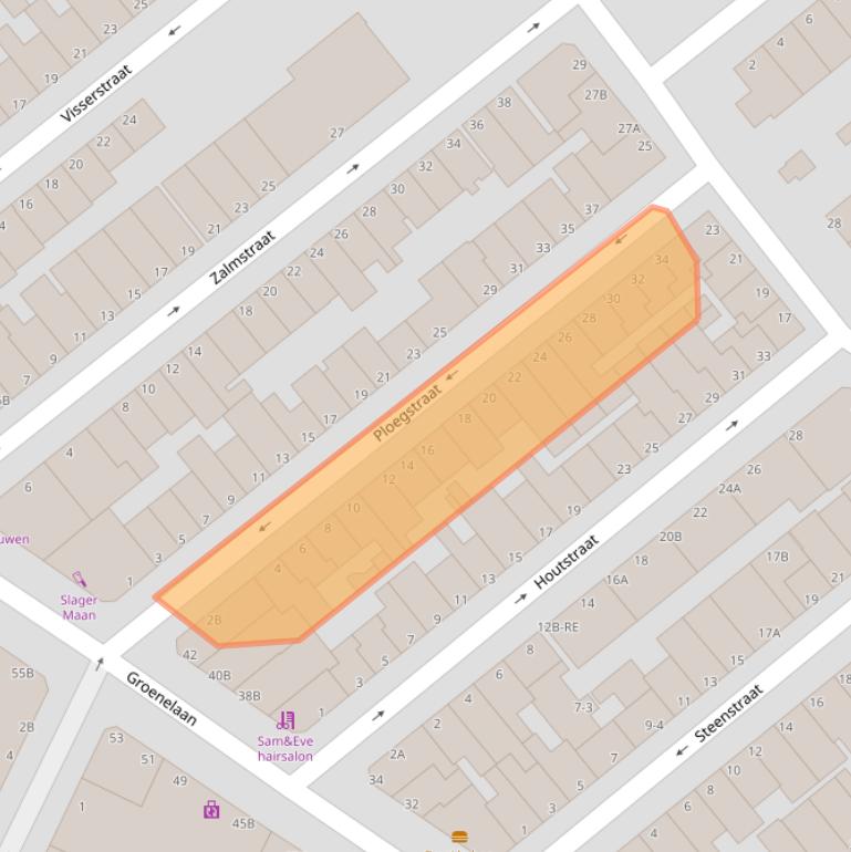 Kaart van postcodegebied 3114NP.