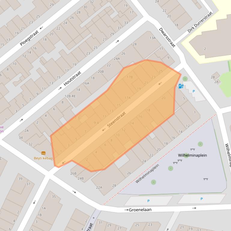 Kaart van postcodegebied 3114NR.