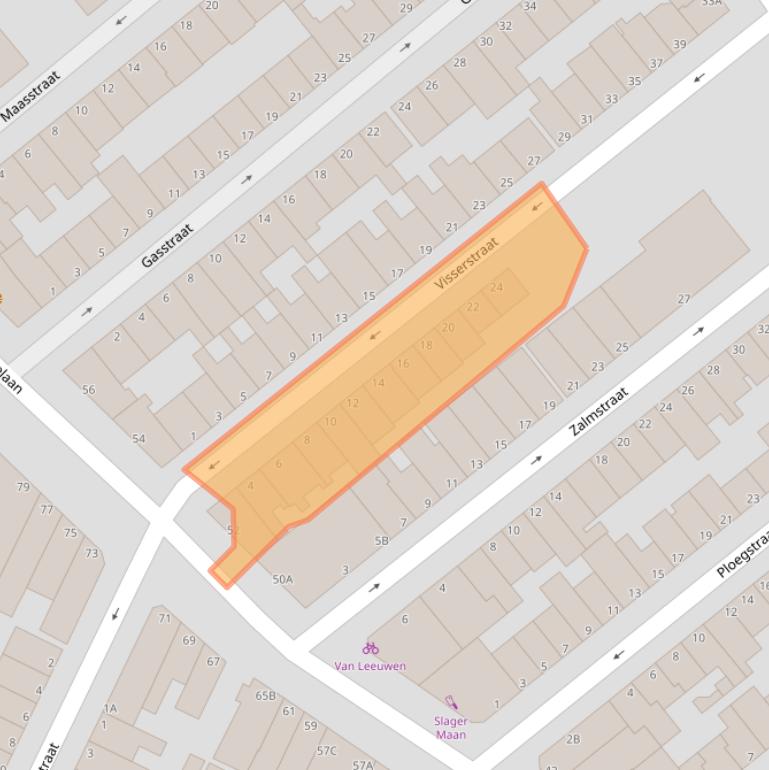 Kaart van postcodegebied 3114NT.