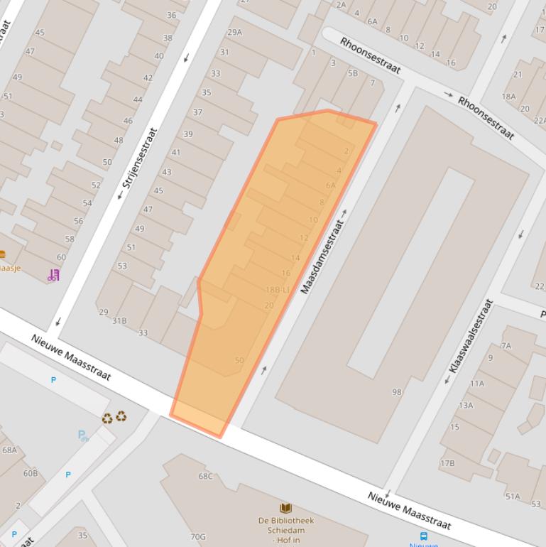 Kaart van postcodegebied 3114PC.