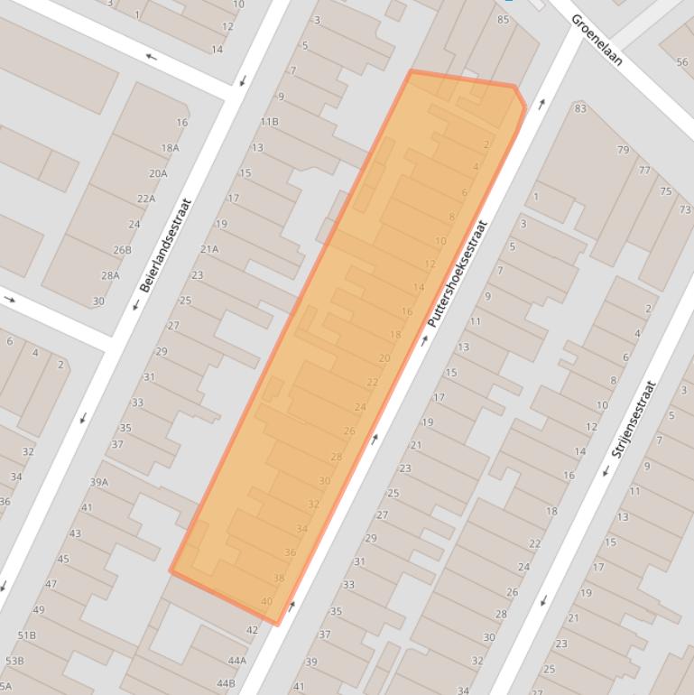 Kaart van postcodegebied 3114PL.