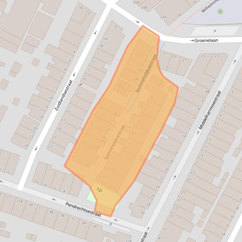 Kaart van postcodegebied 3114PR.