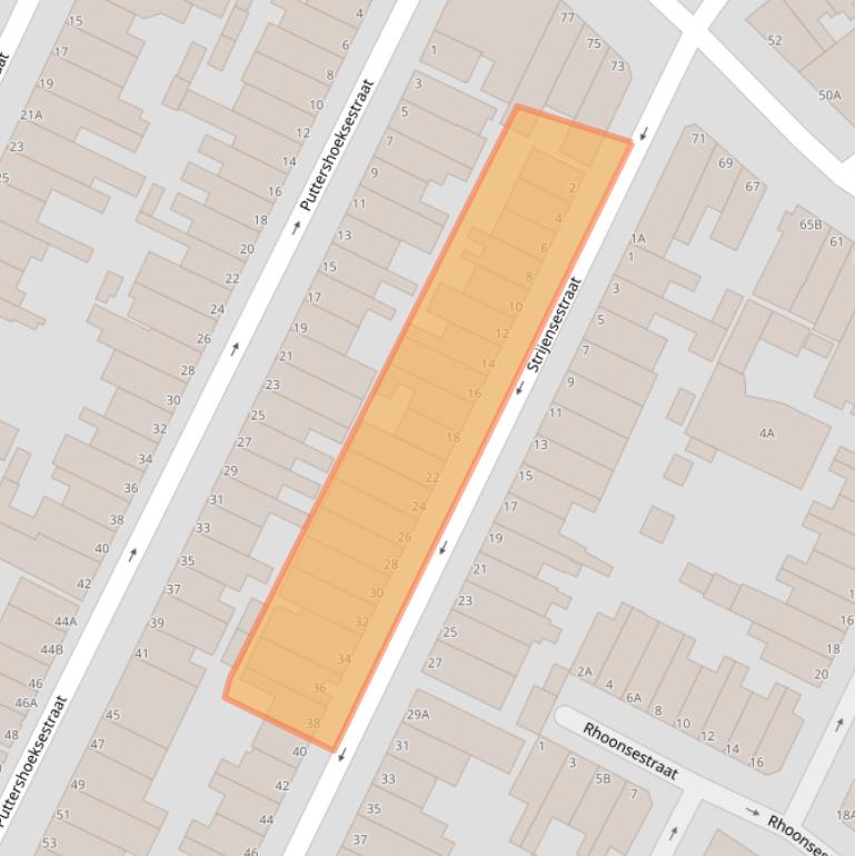Kaart van postcodegebied 3114PV.