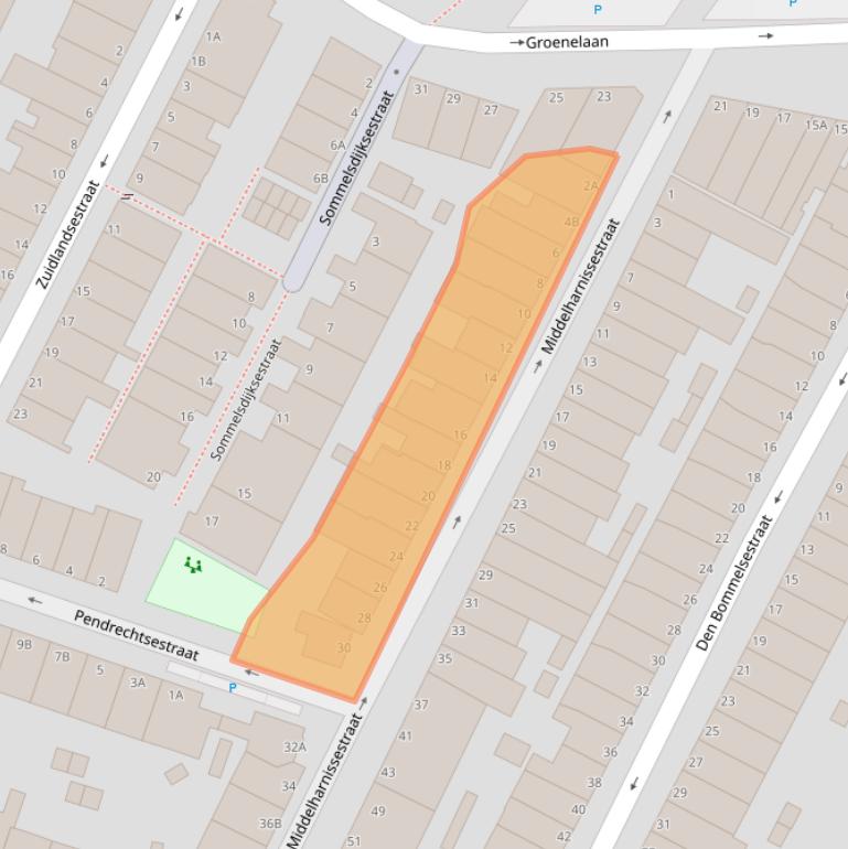 Kaart van postcodegebied 3114RD.